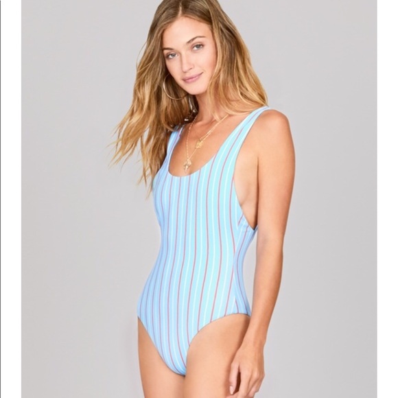 Amuse Society Other - Amuse Society Amalia Blue stripe swimsuit  NWT
